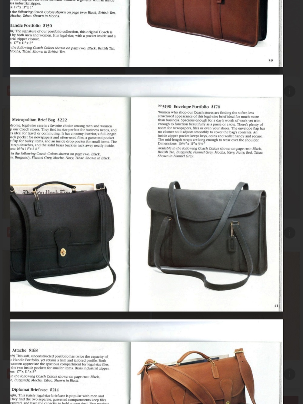 VTG NYC Coach Envelope Portfolio | Black | No. 5190 | Stunning Perfection - Picture 15 of 15